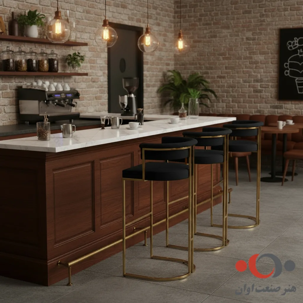 صندلی کانتر فرنیا طلائی