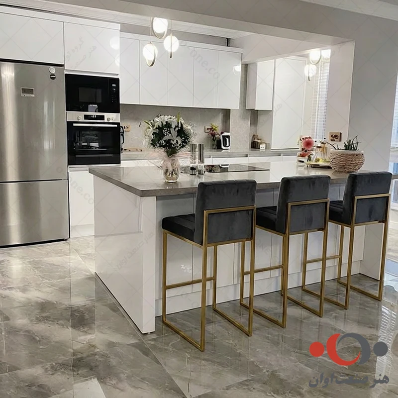 صندلی کانتر پایه ثابت آسنا