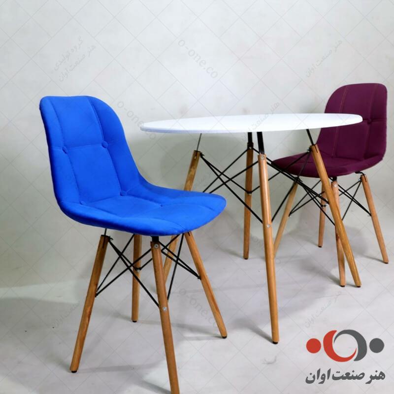 صندلی ناهارخوری لمسه ایمز پارچه ای