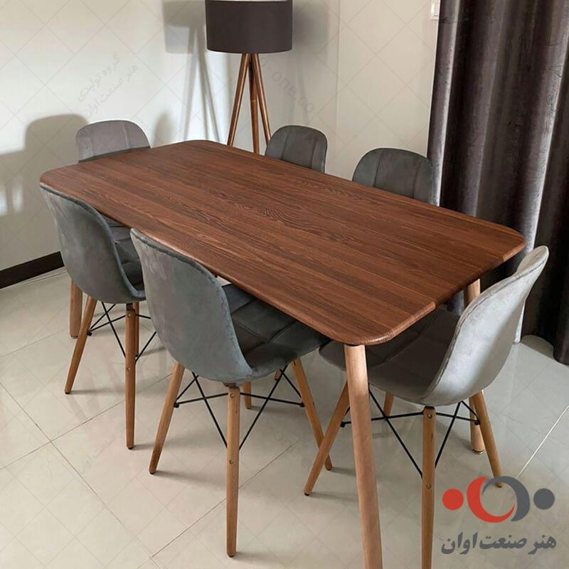 صندلی ناهارخوری لمسه ایمز پارچه ای