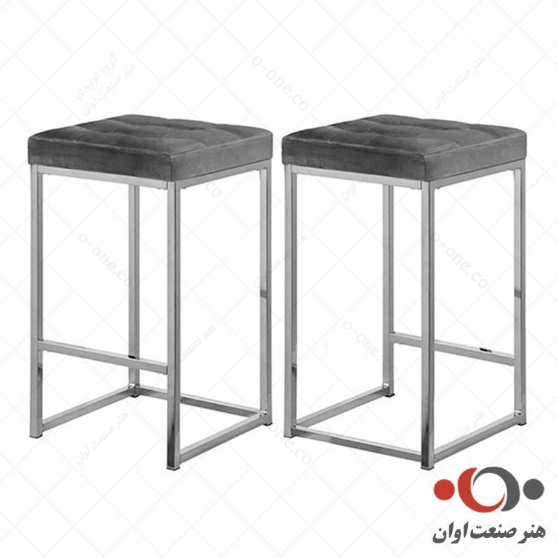 صندلی کانتر لیدن پارچه طوسی