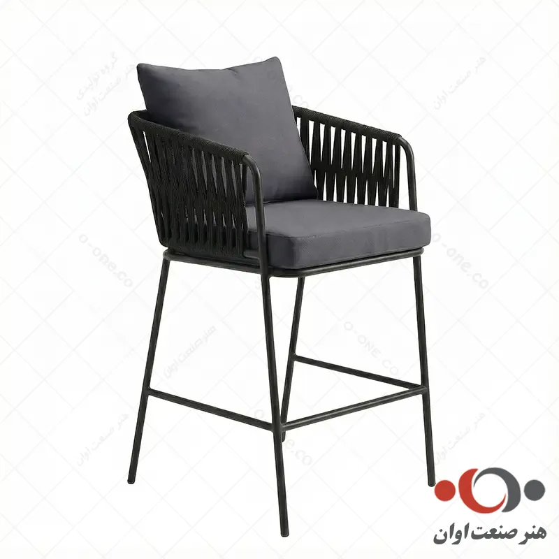 صندلی کانتر درسا پارچه طوسی