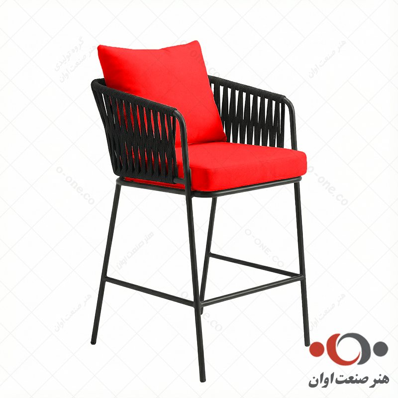 صندلی کانتر درسا پارچه قرمز